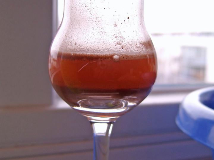 09 03 01 015.jpg - Unten das Kakaosediment. Zucker und Kakaobestandteile sind im Wasser gel�st.